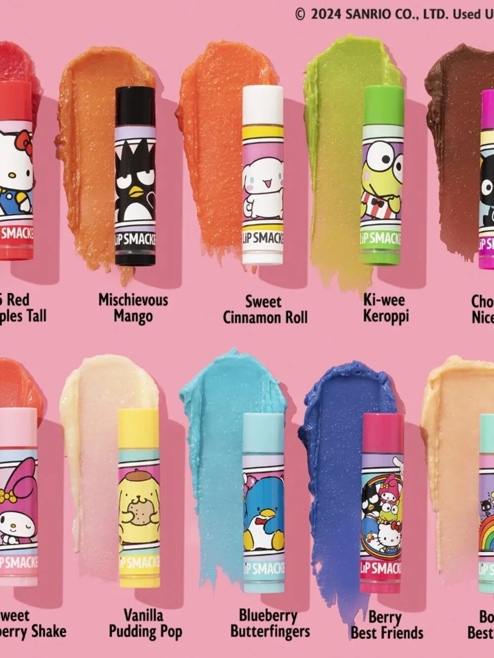 Lip Smacker Hello Kitty & Friends 10-Pack Moisturizing Lip Balm Set